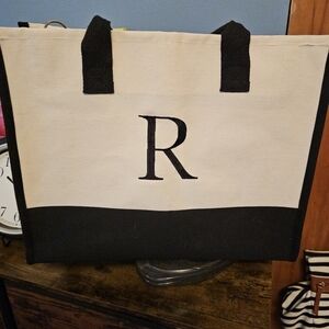 Black and Cream Tote Bag